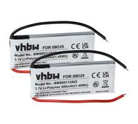 vhbw 2X Batterie Compatible avec Cardo Q2 Pro, Q2, Scala Rider FM, Scala Rider Freecom 2 GPS, Appareil de Navigation (400mAh, 3,7V, Li-polymère)