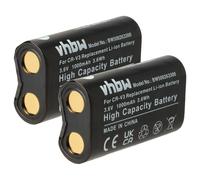 vhbw 2x Batterie compatible avec Casio QV 2400UX, QV 2800UX, QV 2900UX, QV 30, QV 2300UX, QV 300, QV 3000 EX appareil photo (1000mAh, 3,6V, Li-ion)