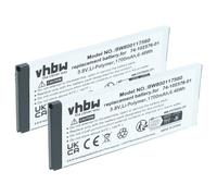 vhbw 2x Batterie compatible avec Cisco 8821, 8800 téléphone fixe sans fil (1700mAh, 3,8V, Li-polymère)