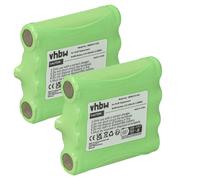 vhbw 2x Batterie compatible avec Cobra FRS100, FRS1102MFVP, FRS1102SB, FRS104, FRS110, FRS115, FRS130 radio talkie-walkie (600mAh, 4,8V, NiMH)