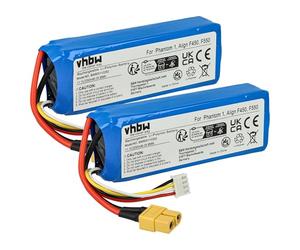 vhbw 2X Batterie Compatible avec DJI F450, 7FE0, Phantom 1, F550, RI36, Phantom FC40 Drone (2250mAh, 11,1V, Li-polymère)