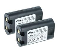 vhbw 2X Batterie Compatible avec Dymo Rhino 5200, 4200 imprimante, Scanner, imprimante d'étiquettes (1600mAh, 7,4V, Li-ION)