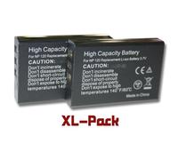 vhbw 2x Batterie compatible avec Easypix DVX-5000HD, DVX-5000 appareil photo (1600mAh, 3,7V, Li-ion)
