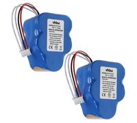 vhbw 2x Batterie compatible avec Ecovacs Deebot D63s, D66, D68, D62s, D62, D63, D630, D650, D660, D680, D65, D710 aspirateur (3000mAh, 6V, NiMH)