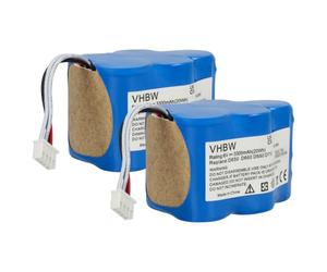 vhbw 2x Batterie compatible avec Ecovacs Deebot D66 | D68, D62s, D62, D63, D630, D650, D660, D680, D65, D710 robot électroménager (3300mAh, 6V, NiMH)