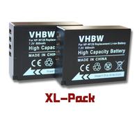 vhbw 2x Batterie compatible avec Fujifilm X100F, X100VI, X-100V, X-A3, X-A5, X-A10, X-A7, X-A1, X100V, X-A2 appareil photo (800mAh, 7,2V, Li-ion)