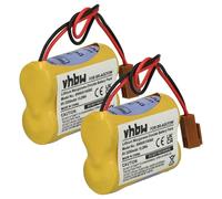 vhbw 2X Batterie Compatible avec GE Fanuc A06B-0177-D106, A06B0177D106 PLC Contrôleur Logique Programmable (2200mAh, 6V, Li-MnO2)
