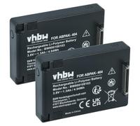 vhbw 2X Batterie Compatible avec GoPro Hero 4 White | caméra vidéo caméscope (1240mAh, 3,8V, Li-polymère)