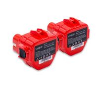 vhbw 2x batterie compatible avec Greenlee Gator ECCX, EK1240, EK1240C, EK1240K, EK12ID, EK22GL, ESC105 outil électrique (1500mAh NiMH 12V)
