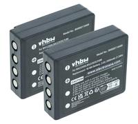 vhbw 2x Batterie compatible avec HBC Radiomatic Quadrix, patrol T, patrol S, patrol L télécommande remote control (2000mAh, 3,6V, NiMH)
