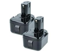 vhbw 2X Batterie Compatible avec Hitachi DS 12DVF3 | DS12DVF2, DS 12DVF2, DS 12DVF, DW18D, DW 18D, DS12DVF3 outil électrique (2100 mAh, NiMH, 12 V)