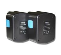 vhbw 2x Batterie compatible avec Hitachi DS 14DAF2, DS 14DFL, CJ 14DL, DH 14DL, C-2, DS 14DFLPC, DS 14DFLG outil électrique (2100 mAh, NiMH, 14,4 V)
