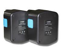 vhbw 2X Batterie Compatible avec Hitachi DS 14DVB2, DS 14DVA, DS 14DVB, DS 14DMR, DS 14DV, DS 14DL Outil électrique (2100 mAh, NiMH, 14,4 V)