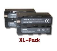 vhbw 2x Batterie compatible avec Hitachi VM-H660E, VM-H660, VM-H650, VM-H630E, VM-H1000LA, VM-E835 caméra vidéo caméscope (3600mAh, 7,2V, Li-ion)