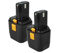 vhbw 2X Batterie Compatible avec Hitachi WR 12DMR, WR 12DM2, WR12DM2, WR 12DH, WR12DH, WR12DMR Outil électrique (2100 mAh, NiMH, 12 V)