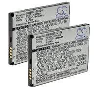 vhbw 2X Batterie Compatible avec Honeywell Dolphin 6000 Scanner de Code-Barre POS (1450mAh, 3,7V, Li-ION)