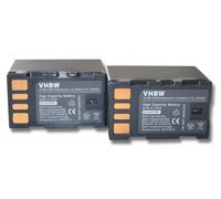 vhbw 2x Batterie compatible avec JVC GZ-MG435, GZ-MG365, GZ-MG365HEX caméra vidéo caméscope (2100mAh, 7,2V, Li-ion) avec puce d'information