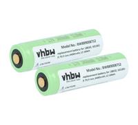 vhbw 2X Batterie Compatible avec Ledlenser ML4, ML6 Connect Warm Light | pour ML6 Warm Light, ML6, MH4 lampe de poche ou frontrale (3400mAh, 3,7V, Li-ion)