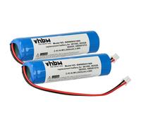 vhbw 2x Batterie compatible avec Legrand BAEH IP66 ECO1, BAPI, BAES, URA, DBR IP66 ECO1 éclairage d'issue de secours (2000mAh, 2,4V, NiMH)