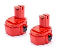 vhbw 2x Batterie compatible avec Makita 6336DWB, 6336DWDE, 6336DWBE, 6337DWAE, 6337D, 6337DWDE, 6337DWDESP outil électrique (1500 mAh, NiMH, 14,4 V) G