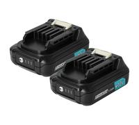 vhbw 2X Batterie Compatible avec Makita DMR108, DF333DSAX6, DS032, DMR202, DMR107, DMR110, DF332DZ Outil électrique (1500 mAh, Li-ION, 12 V)
