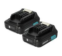 vhbw 2X Batterie Compatible avec Makita DMR108, DF333DSAX6, DS032, DMR202, DMR107, DMR110, DF332DZ Outil électrique (1500 mAh, Li-ION, 12 V)