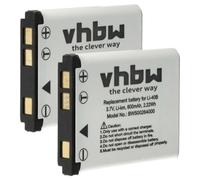 vhbw 2X Batterie Compatible avec Medion MD87657, P43001, P43005, MD86930, MD87366, MD87857, MD86831, P42002 Appareil Photo (600mAh, 3,7V, Li-ION)