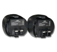 vhbw 2x Batterie compatible avec Metabo 600059510, Powergrip 2, 6.27000.00, 6.02410.50 outil électrique (2100 mAh, NiMH, 4,8 V)