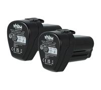 vhbw 2X Batterie Compatible avec Metabo PowerMaxx BS Quick Basic, PowerMaxx BS Pro, PowerMaxx BS Quick Outil électrique (2000 mAh, Li-ION, 10,8 V)