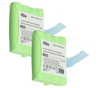 vhbw 2x Batterie compatible avec MicroTalk 110, PR900, 100, PR500, 85, 300, 80, 200, 115 radio talkie-walkie (700mAh, 4,8V, NiMH)