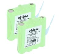vhbw 2x Batterie compatible avec Midland BATT8R, BATT-8R radio talkie-walkie (600mAh, 4,8V, NiMH)
