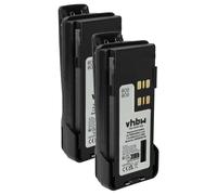 vhbw 2X Batterie Compatible avec Motorola DP4600e | DP4401e, DP4601, DP4600 radio talkie-walkie (3000mAh, 7,2V, Li-ion) - avec clip de ceinture