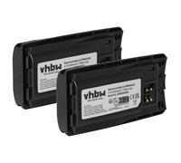 vhbw 2X Batterie Compatible avec Motorola RMV2080, XT660, RVA50, XT600, XT600d, XT460, XT420, XT220 Radio Talkie-walkie (2100mAh, 3,7V, Li-ION)