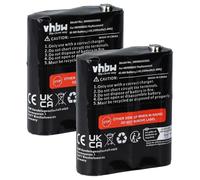 vhbw 2X Batterie Compatible avec Motorola Talkabout T6500R, T6510, T800, T6500, T6530, T82, T82 Extreme Radio Talkie-walkie (1500mAh, 3,6V, NiMH)