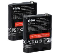 vhbw 2X Batterie Compatible avec Motorola Talkabout T6500R, T6510, T800, T6500, T6530, T82, T82 Extreme Radio Talkie-walkie (1500mAh, 3,6V, NiMH)