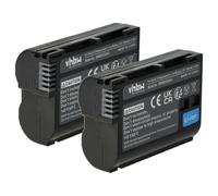 vhbw 2X Batterie Compatible avec Nikon D800, D7000, D7100, D610, D7200, D750, D500, D600, D7500, D780 Appareil Photo (1400mAh, 7V, Li-ION), Puce d'in