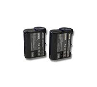 vhbw 2X Batterie Compatible avec Nikon D800, D7000, D800E, D810, D7200, D750, D500, D7500, D8000, D780 Appareil Photo (2000mAh, 7V, Li-ION), Puce d'i