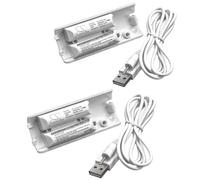 vhbw 2X Batterie Compatible avec Nintendo Wii Manette, Remote Plus Manette de Jeu Gamepad (400mAh, 2,4V, NiMH)
