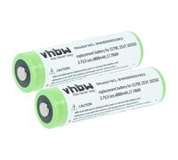 vhbw 2x Batterie compatible avec Olight Seeker 2 Pro, 4 Pro, 3 Pro, 2 lampe de poche ou frontrale (4,8Ah, 3,7V, Li-ion)