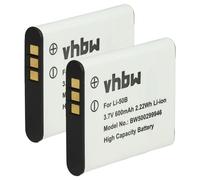 vhbw 2X Batterie Compatible avec Olympus D-780 | DZ-100, DM-3, SH-21, DM-901, DM-7, DM-5, DZ-105, LS-100 appareil photo (600mAh, 3,7V, Li-ion)