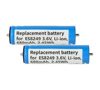 vhbw 2X Batterie Compatible avec Panasonic ER-HGP62, ER-GP81, ER-GP80, ER-HGP84, ER-HGP82, ER-HGP80 Rasoir Tondeuse électrique (680mAh, 3,6V, Li-ION)
