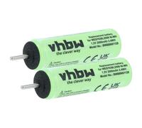 vhbw 2X Batterie Compatible avec Panasonic ES-SV41, EW1211, EW1311, EWDJ40 Rasoir Tondeuse électrique (2000mAh, 1,2V, NiMH)