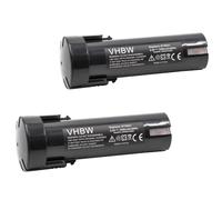 vhbw 2x Batterie compatible avec Panasonic EY3652, EY3652DA, EY3652DR, EY503B, EY503BY, EY6220 outil électrique (3300mAh NiMH 2,4V)