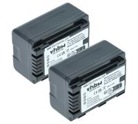 vhbw 2X Batterie Compatible avec Panasonic HC-VX989, HC-VX878, HC-W570, HC-VXF999, HC-VXF1 Appareil Photo (1600mAh, 3,6V, Li-ION), Puce d'information