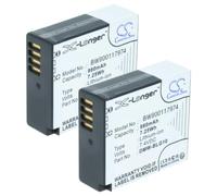 vhbw 2X Batterie Compatible avec Panasonic Lumix DC | G100, DC-G110, DC-G100D, DC-TZ91, DMC-GF3C, DMC-GF3 appareil photo (980mAh, 7,4V, Li-ion)