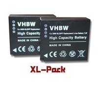 vhbw 2X Batterie Compatible avec Panasonic Lumix DC-G100, DMC-GF3CK, DC-G100D, DC-TZ91, DMC-GF3C, DMC-GF3 Appareil Photo (750mAh, 7,2V, Li-ION)