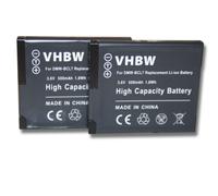 vhbw 2x Batterie compatible avec Panasonic Lumix DMC-F5P, DMC-F5S, DMC-F5K, DMC-FH10K, DMC-FH10, DMC-F5 appareil photo (500mAh, 3,6V, Li-ion)