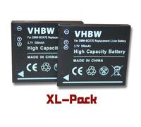 vhbw 2x Batterie compatible avec Panasonic Lumix DMC-FS16, DMC-FP7R, DMC-FS28, DMC-FS22, DMC-FS18, DMC-FS35 appareil photo (550mAh, 3,7V, Li-ion)