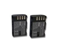 vhbw 2x Batterie compatible avec Panasonic Lumix DMC-G9, DC-GH5, DC-GH5M, DC-GH5L, DMC-GH3, DMC-GH3A appareil photo (2000mAh, 7,2V, Li-ion)