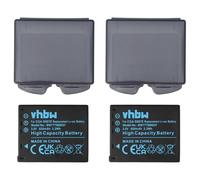 vhbw 2X Batteries Compatible avec Panasonic Lumix DMC-TZ5, DMC-TZ50 Appareil Photo (650mAh, 3,6V, Li-ION)